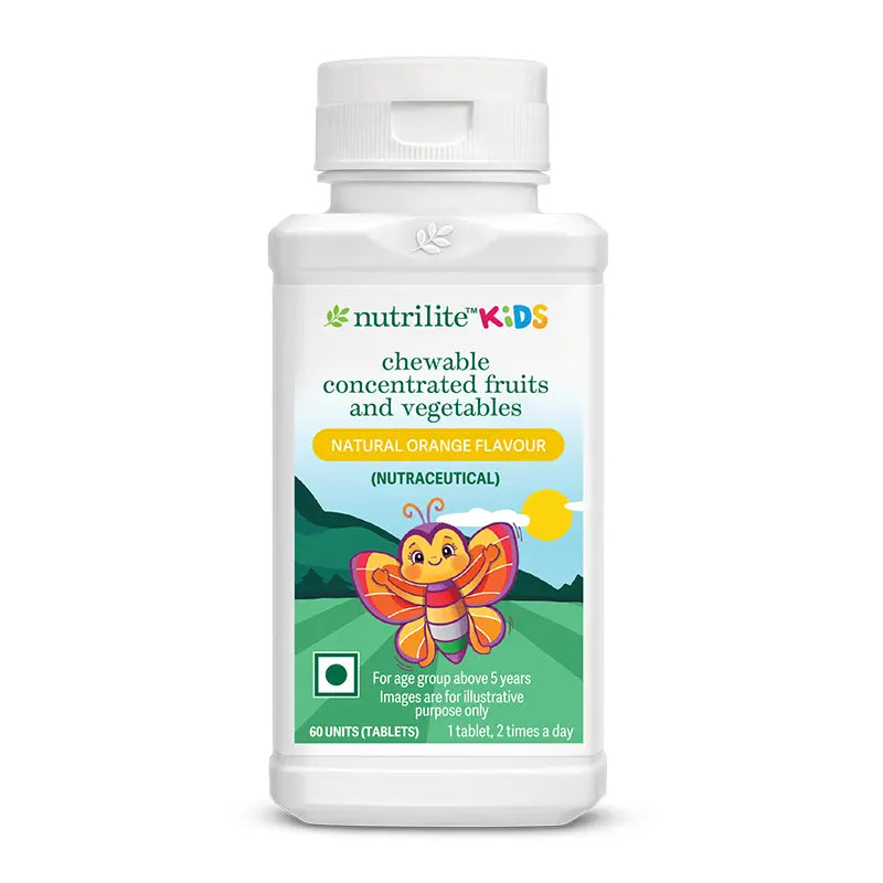Amway Nutrilite Kids Chewable Concentrated Fruits and Vegetables (60 Tablets)